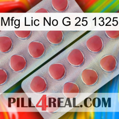 Mfg Lic No G 25 1325 19